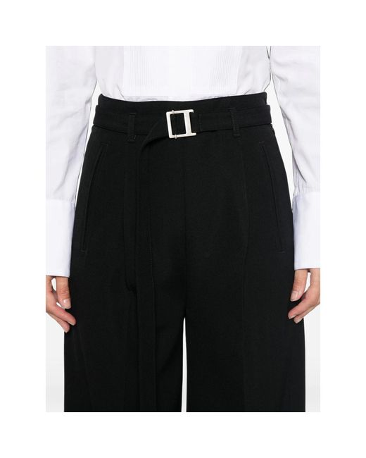 Seafarer Black Belted Wide-Leg Trousers