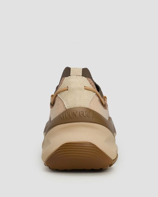 Moon Boot Brown Knitted Moon247 Low Top Sneakers