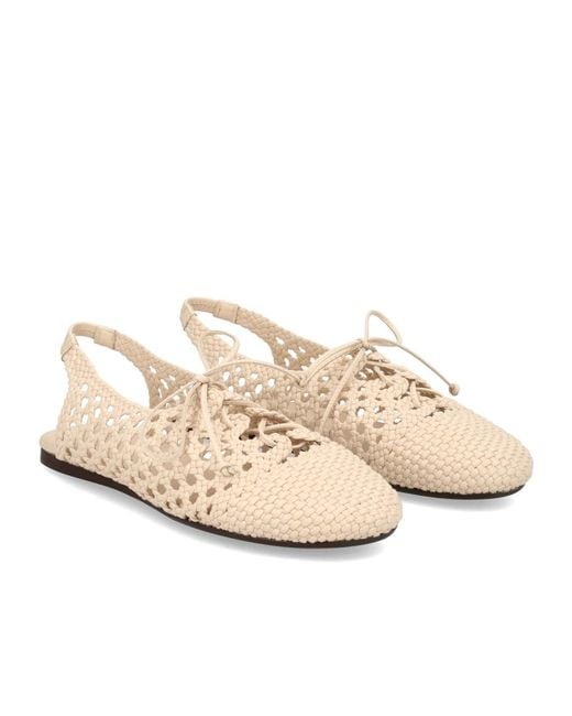 Hereu Natural Sardana Woven Slingback Flat Shoes