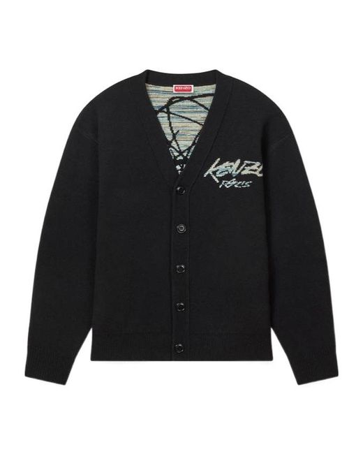 KENZO Black X Futura 2000 Genderless Cardigan for men