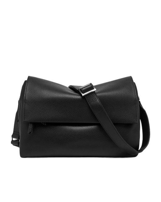 Gianni Chiarini Black Medium Three Grainy-Leather Shoulder Bag