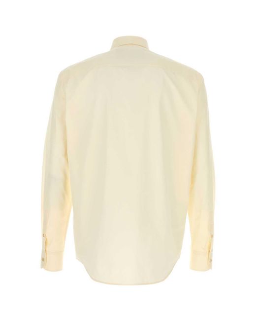 Valentino Natural Embroidered Button-Up Shirt for men