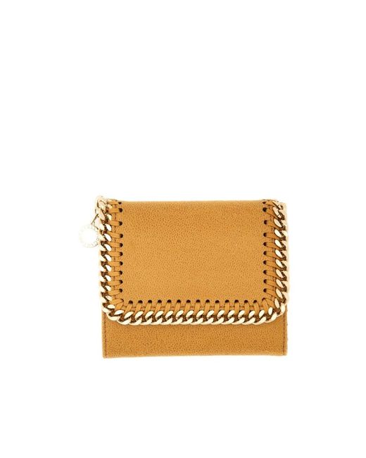 Stella McCartney Metallic Falabella Tri-Fold Wallet