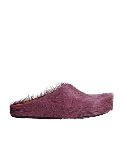 Marni Red Fussbett Slip-On Flat Mules for men