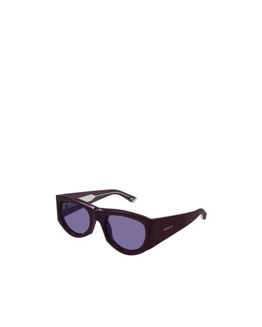 Gucci Purple Eyewear Irregular-Frame Sunglasses