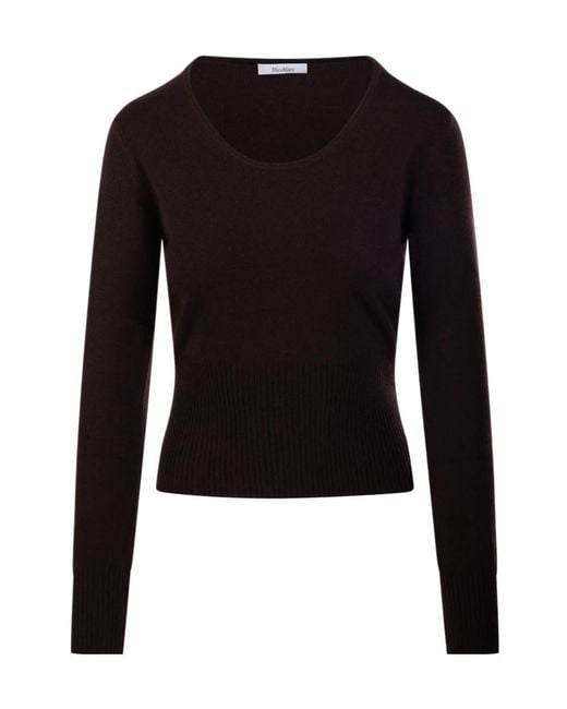 Max Mara Black Mxmvetta Crewneck Knitted Jumper