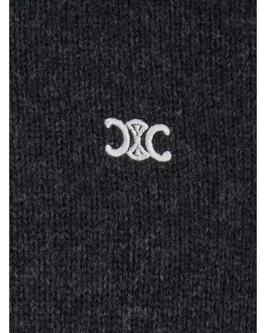 Céline Blue Triomphe Crew Neck Sweater for men