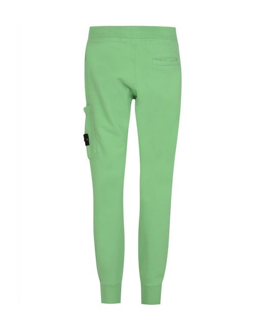 Stone Island Green Junior Logo Patch Jogging Pants