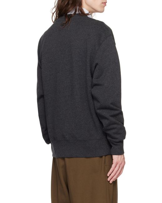 AMI Blue Ami Ami De Coeur Logo Patch Crewneck Sweatshirt for men