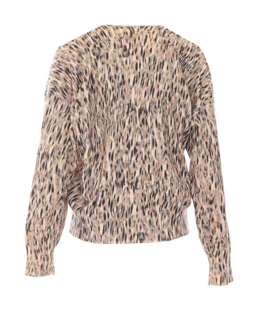 Liu Jo Brown V-Neck Knit Top