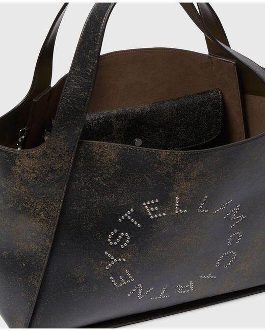 Stella McCartney Black Large Tote With Logo Bags