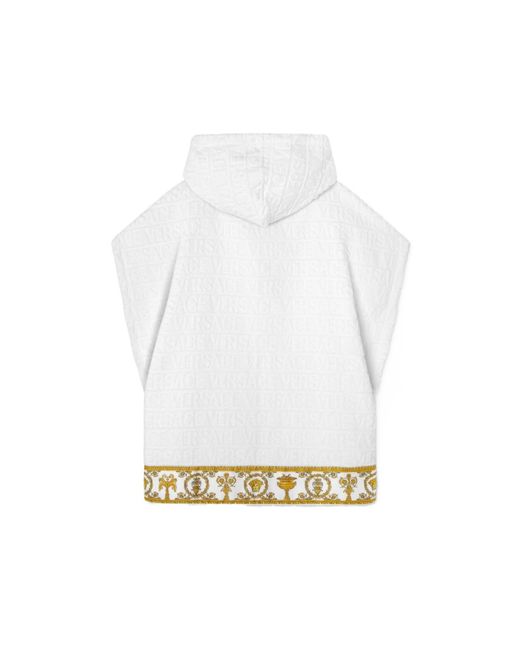 Versace White Hooded Cloak