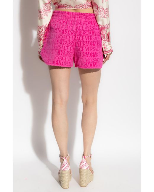 Versace Pink Drawstring Shorts