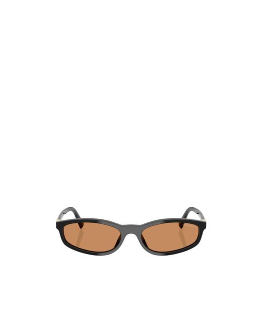 Miu Miu White Eyewear Oval-Frame Sunglasses