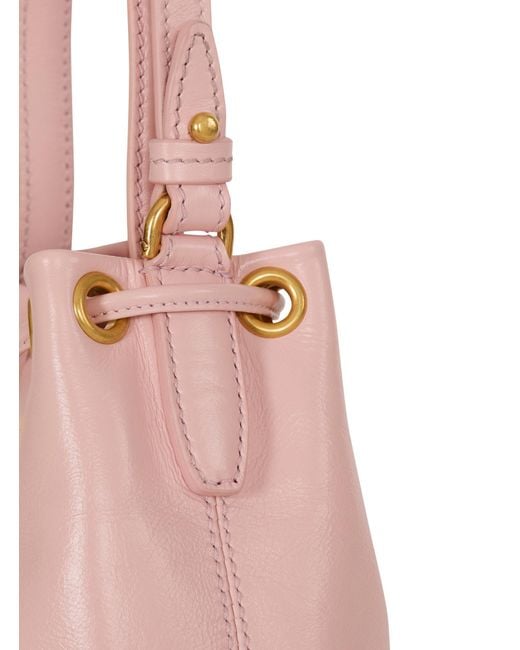Balmain Pink Mini Pulse Bucket Bag