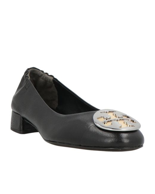 Tory Burch Black Plain Colour Ballet Flats