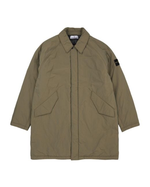 Stone Island Green Long-Sleeved Coat for men