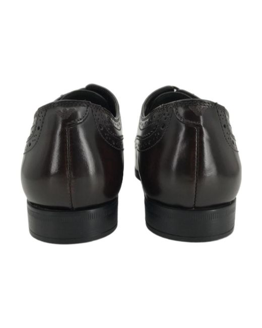 Emporio Armani Black Logo Business Casual Shoes for men