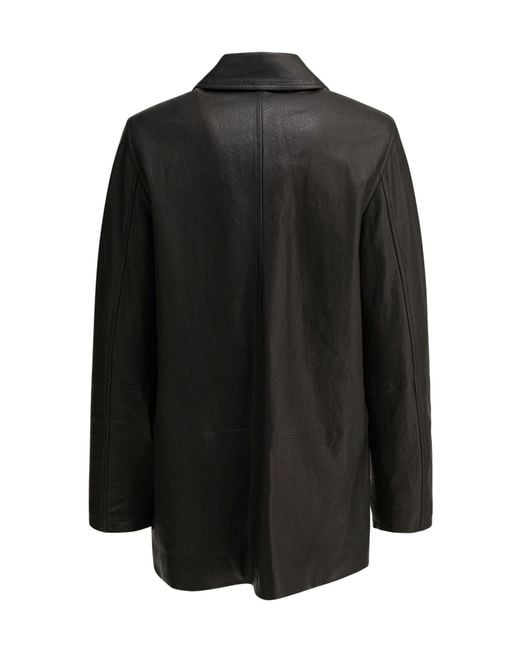 Auralee Black Leather Jacket