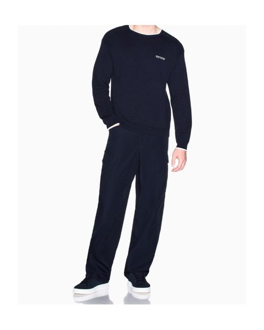 ARMANI EXCHANGE Blue Regular Fit Pullover for men