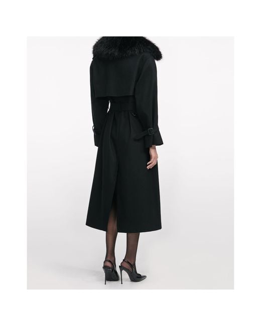 Self-Portrait Black Belted Trench Coat