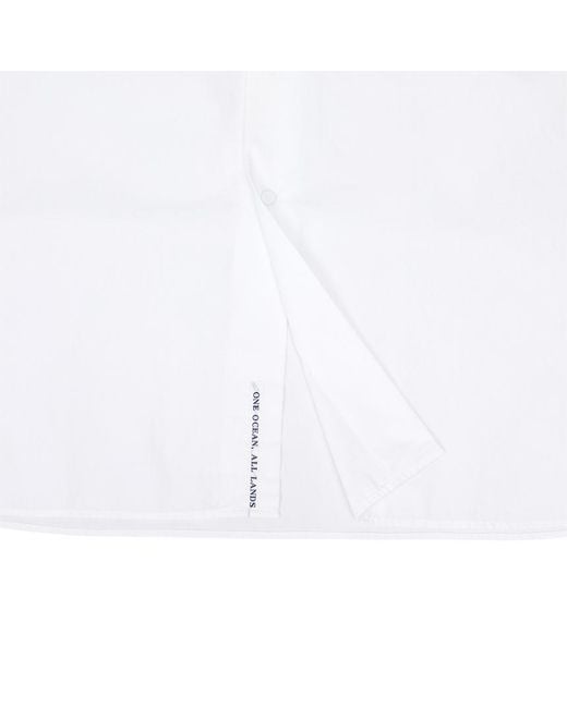 Nanamica White Short-Sleeved Lapel Shirt for men