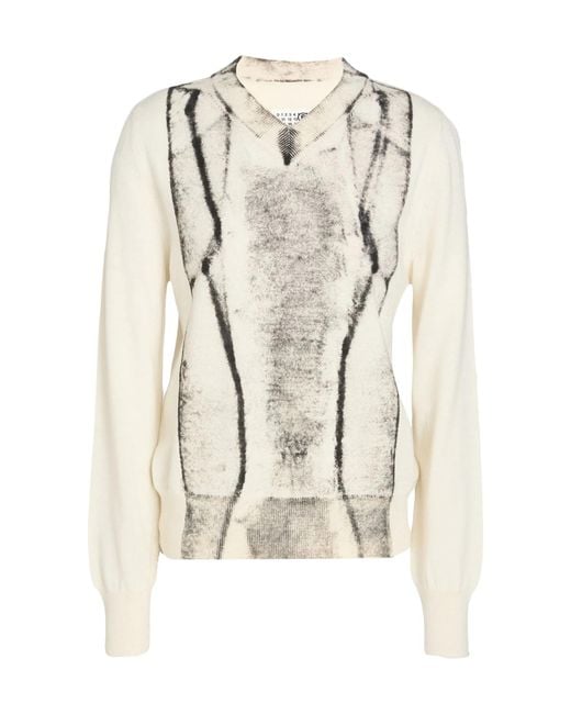 MM6 by Maison Margiela Natural Long Sleeves Jumper