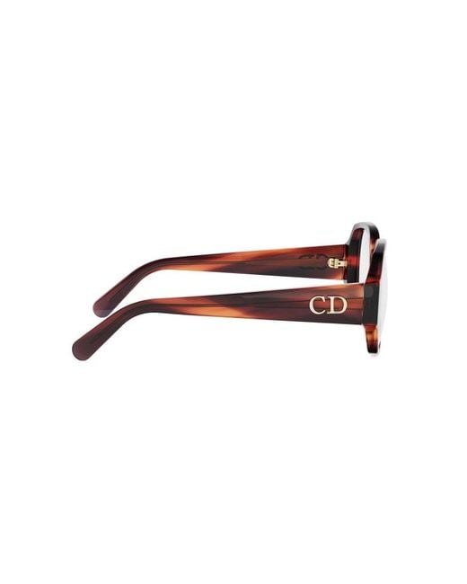 Dior Metallic Eyewear Square Frame Glasses