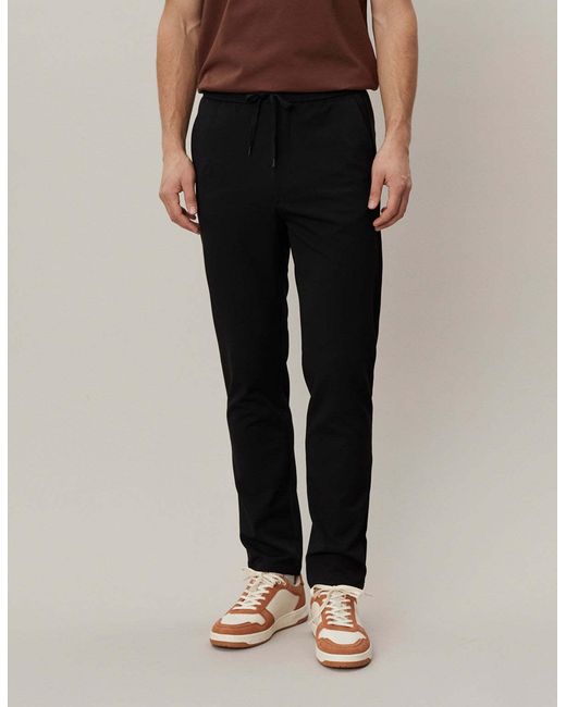 Les Deux Black Drawstring Casual Pants for men