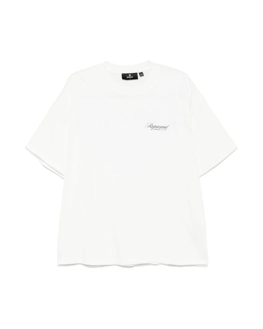Represent White Owners Club Script Logo T-Shirt for men
