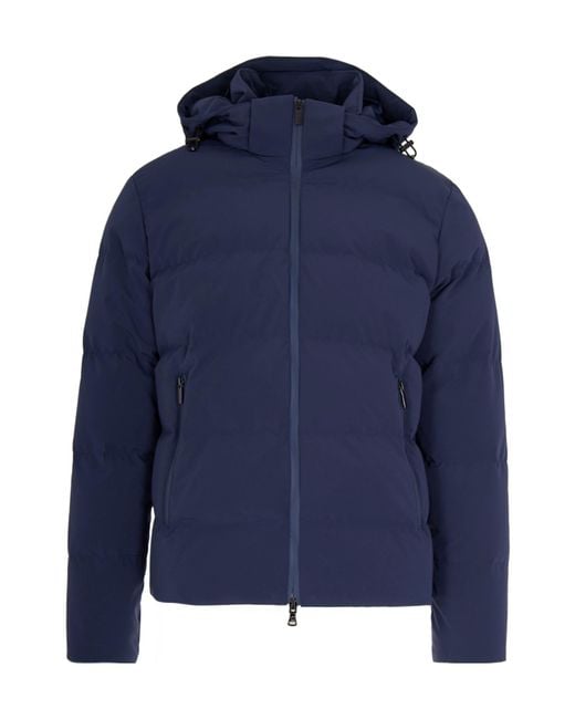 Paul & Shark Blue Long-Sleeved Down Jacket for men