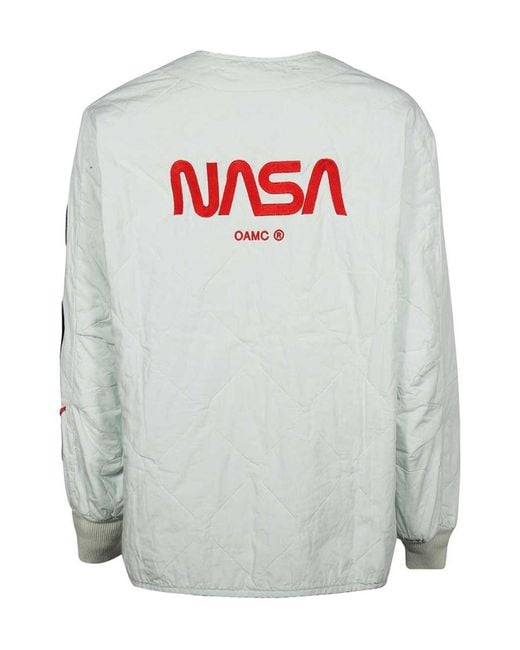 OAMC White Quilted Patch Nasa Jacket for men