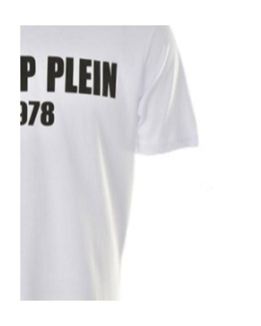 Philipp Plein White Printed Logo T-Shirt for men
