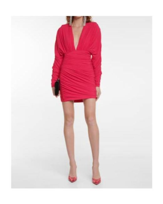 Alexandre Vauthier Pink Ruched Minidress