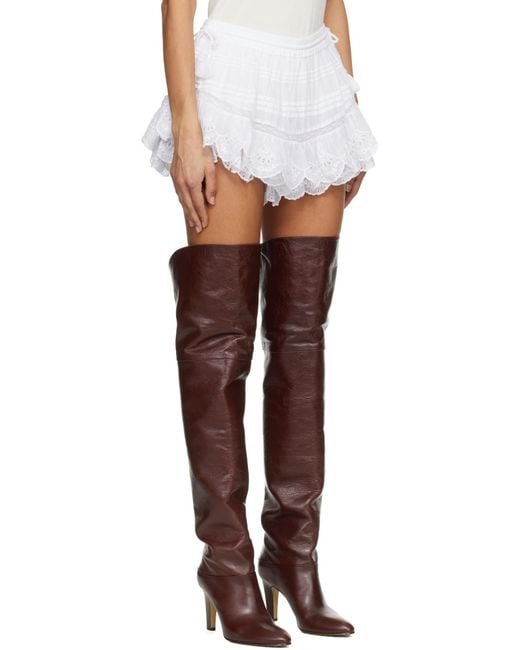 Isabel Marant White Isabel Marant Étoile Puria Ruffled Shorts