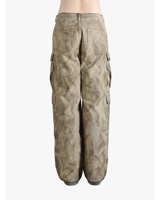 Rick Owens Gray Denim Double Cargo Jeans for men