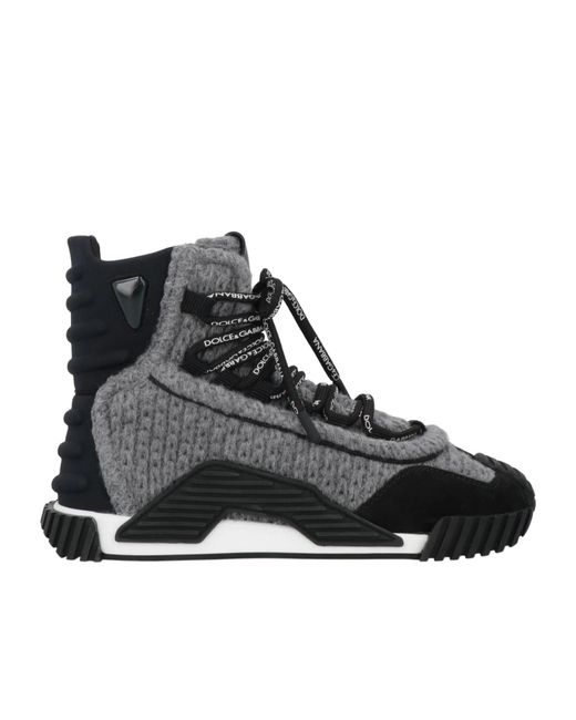 Dolce & Gabbana Black High-Top Sneakers