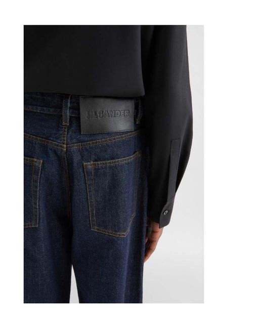 Jil Sander Blue Loose Denim Jeans for men