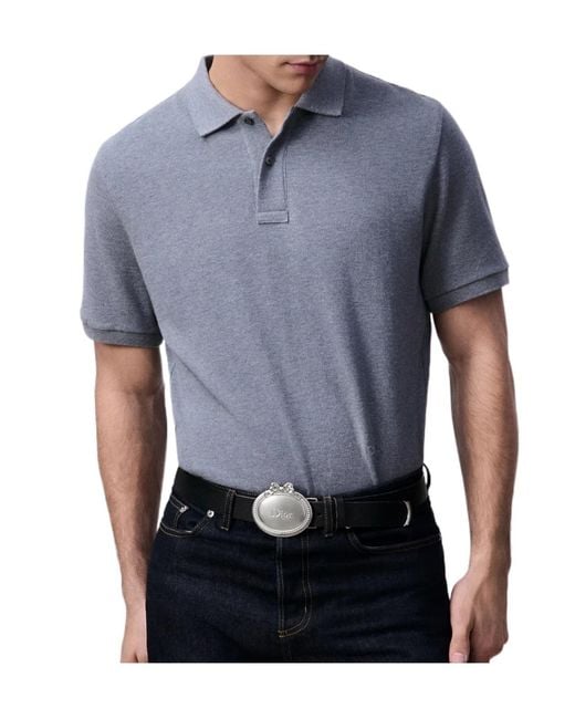 Dior Blue Polo Shirt With Embroidery, Regular Fit for men
