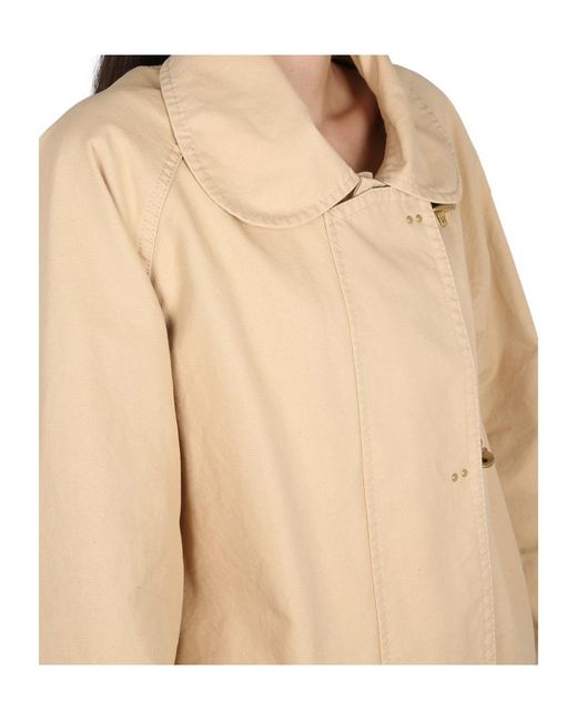Fay Natural Toggle Closure Duffle Coat