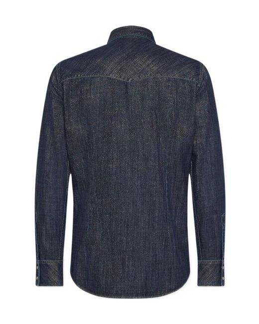 DSquared² Blue Flap Pocket Denim Shirt for men