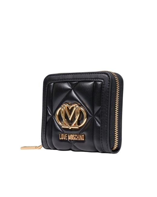 Moschino Black Zip-Around Wallet