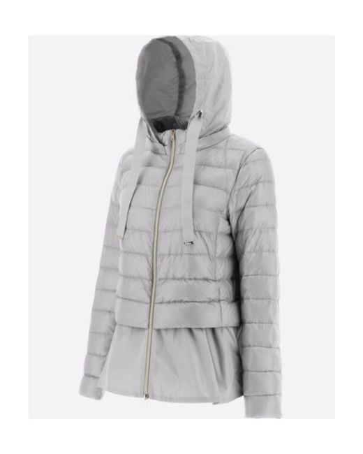 Herno Gray Logo Down Jacket