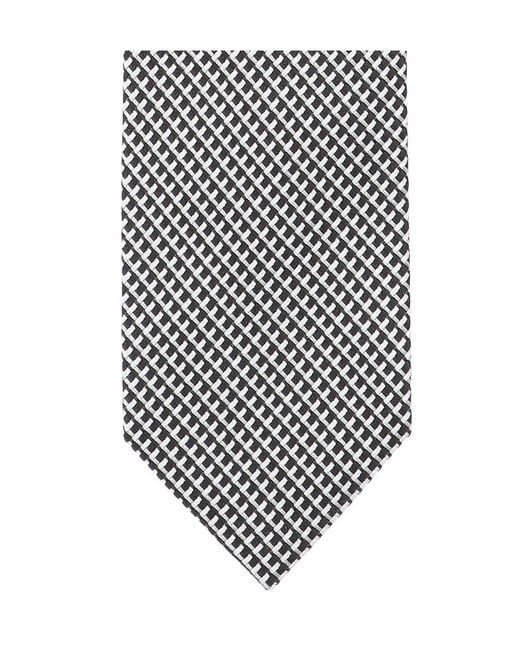 Tom Ford White Patterned-Jacquard Pointed-Tip Tie for men