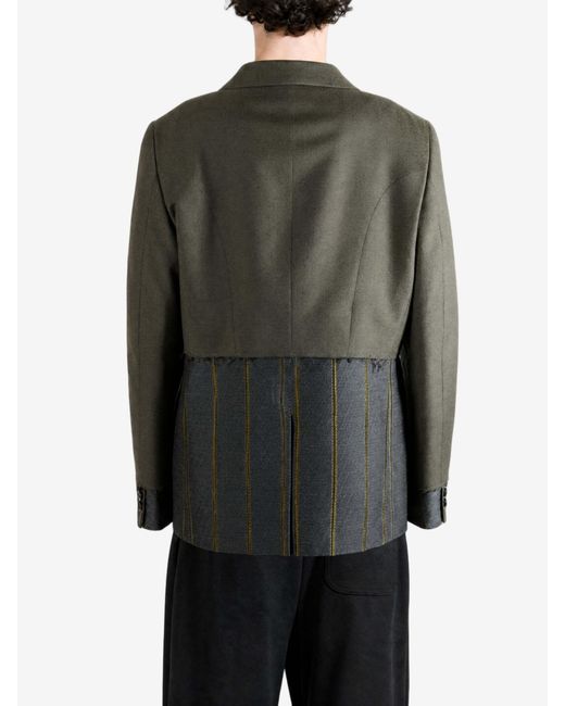 Comme des Garçons Green Long-Sleeved Suit Jacket for men