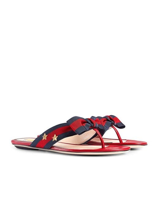 Gucci Multicolor Logo Flip-Flops