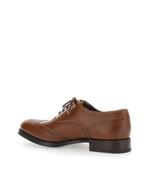 Lidfort Brown Swallowtail Brogue Derby Shoes for men