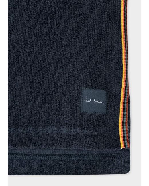 Paul Smith Blue Logo Patch Straight Hem Polo Shirt for men