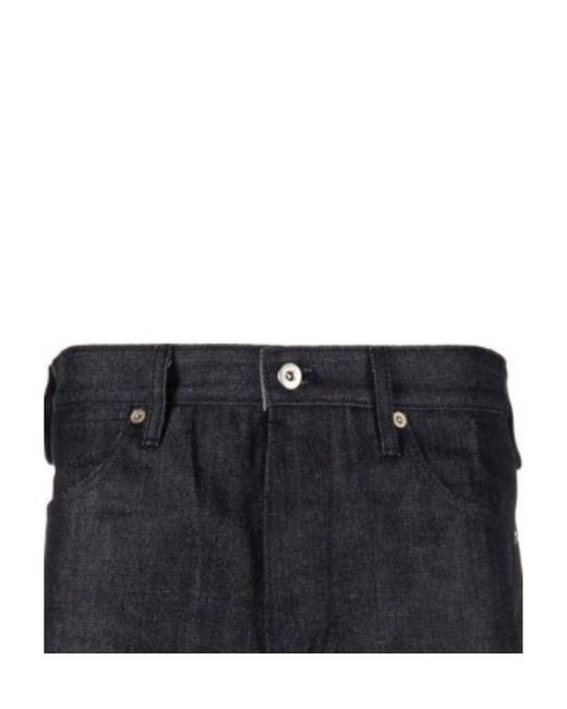 Jil Sander Blue Panelled Straight-Leg Jeans for men