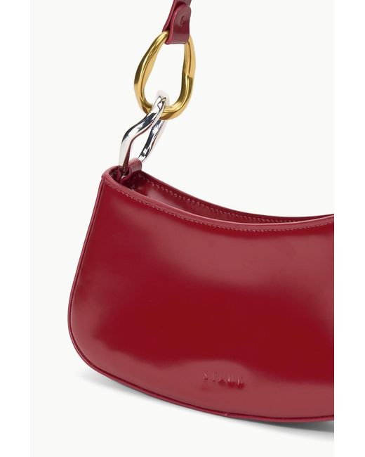 Staud Red Logo Shoulder Bag